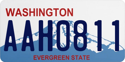 WA license plate AAH0811