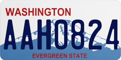 WA license plate AAH0824