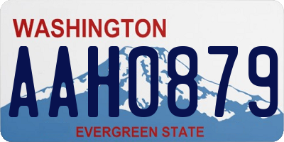 WA license plate AAH0879