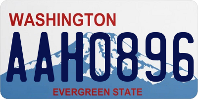 WA license plate AAH0896