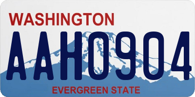 WA license plate AAH0904