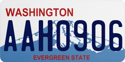 WA license plate AAH0906