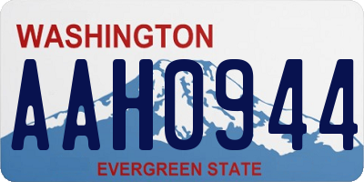 WA license plate AAH0944
