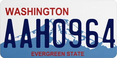 WA license plate AAH0964