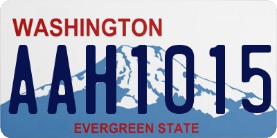 WA license plate AAH1015