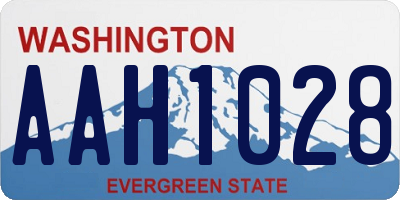 WA license plate AAH1028