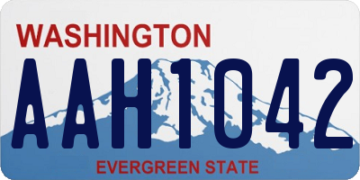 WA license plate AAH1042