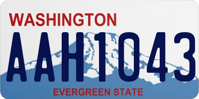 WA license plate AAH1043