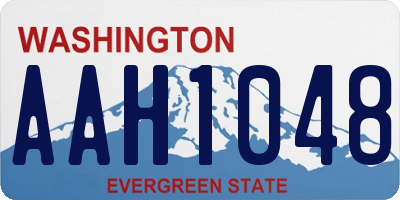 WA license plate AAH1048