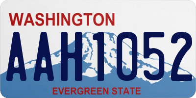 WA license plate AAH1052