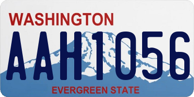 WA license plate AAH1056