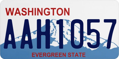 WA license plate AAH1057