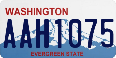 WA license plate AAH1075