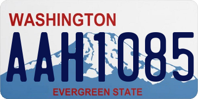 WA license plate AAH1085