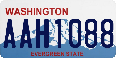 WA license plate AAH1088