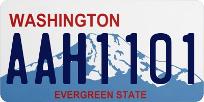 WA license plate AAH1101