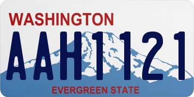 WA license plate AAH1121