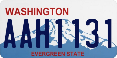 WA license plate AAH1131