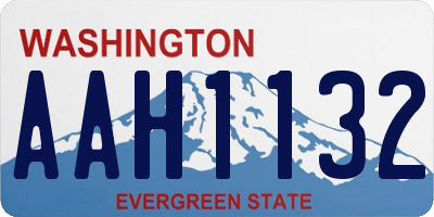 WA license plate AAH1132