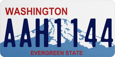 WA license plate AAH1144