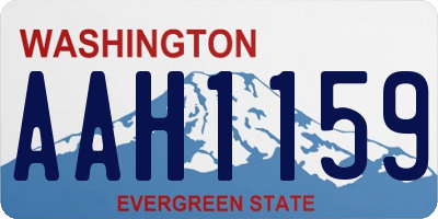 WA license plate AAH1159