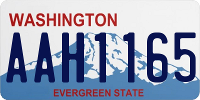 WA license plate AAH1165