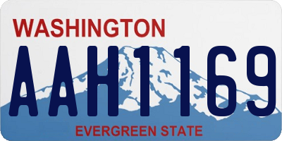 WA license plate AAH1169