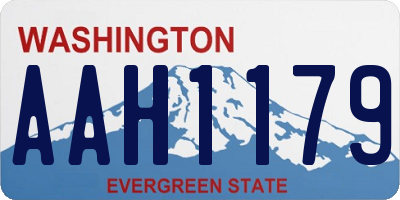 WA license plate AAH1179