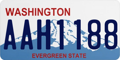 WA license plate AAH1188