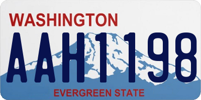 WA license plate AAH1198