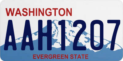 WA license plate AAH1207