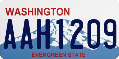WA license plate AAH1209