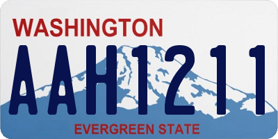 WA license plate AAH1211