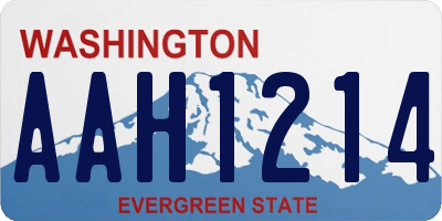 WA license plate AAH1214