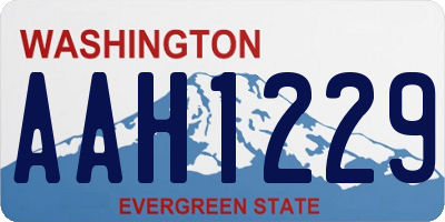 WA license plate AAH1229