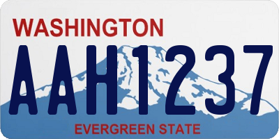 WA license plate AAH1237