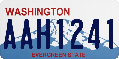 WA license plate AAH1241