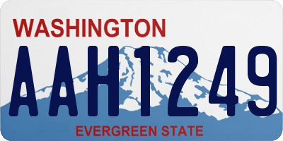 WA license plate AAH1249