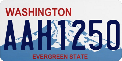 WA license plate AAH1250