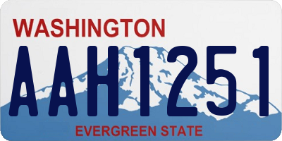 WA license plate AAH1251