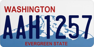 WA license plate AAH1257