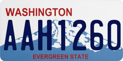 WA license plate AAH1260