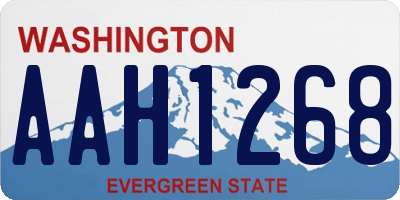 WA license plate AAH1268