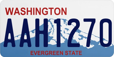 WA license plate AAH1270
