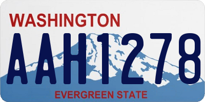 WA license plate AAH1278