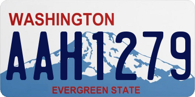 WA license plate AAH1279