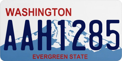 WA license plate AAH1285