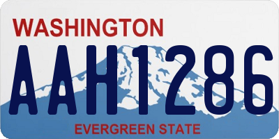 WA license plate AAH1286
