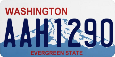 WA license plate AAH1290