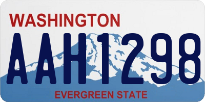 WA license plate AAH1298